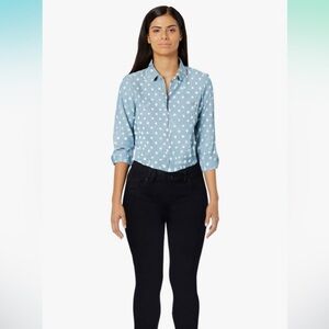 Tommy Hilfiger Blue Polka Dot Women's Top